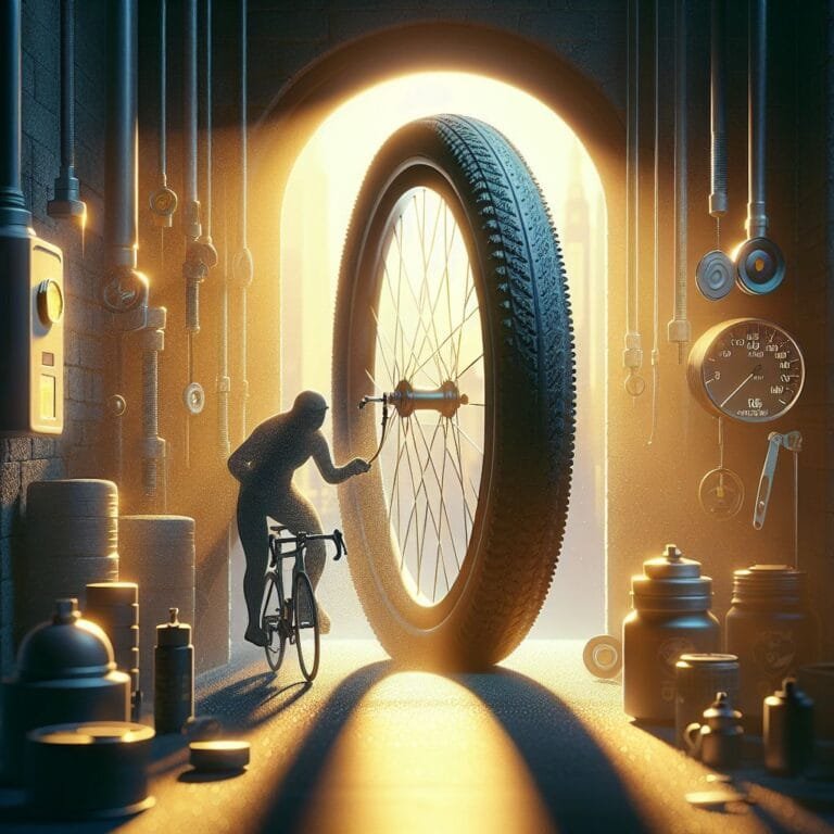 calibragem de pneus de bicicleta