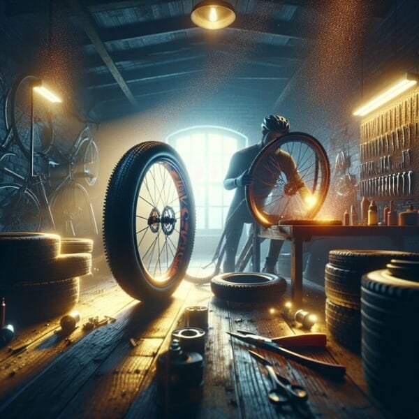 manutenção de pneus de bicicleta