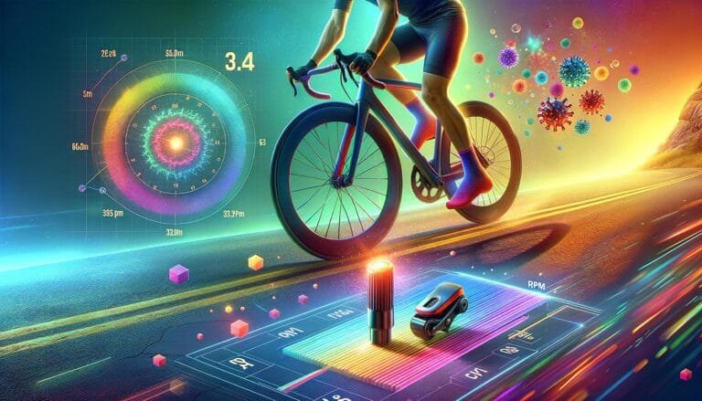 a person riding a bike on a road with a robot