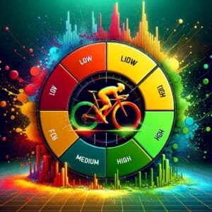 Distribuição de Intensidade dos Treinos de Ciclismo com Gráficos de Pizza