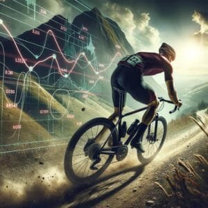 Graficos de linha para ciclistas melhorando desempenho em provas