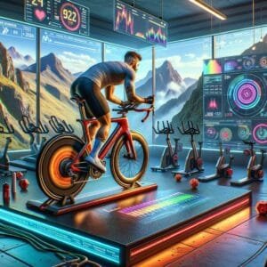 Treinamento em simuladores para ciclistas e rolos de treino
