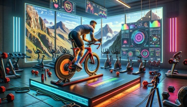 Treinamento em simuladores para ciclistas e rolos de treino
