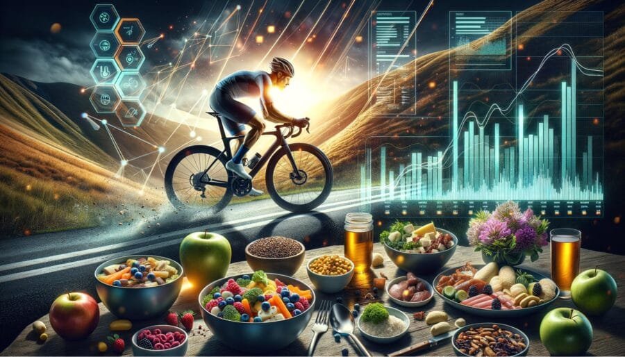 Nutrição ciclismo refeições pré e pós-pedal para performance