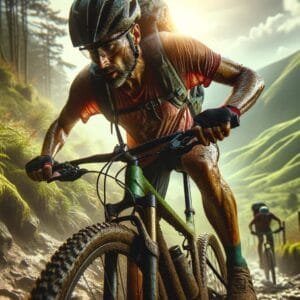 Treinamento de pilotagem em terrenos variados para ciclistas