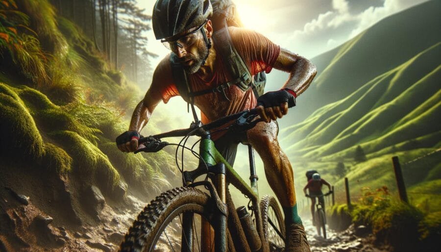 Treinamento de pilotagem em terrenos variados para ciclistas