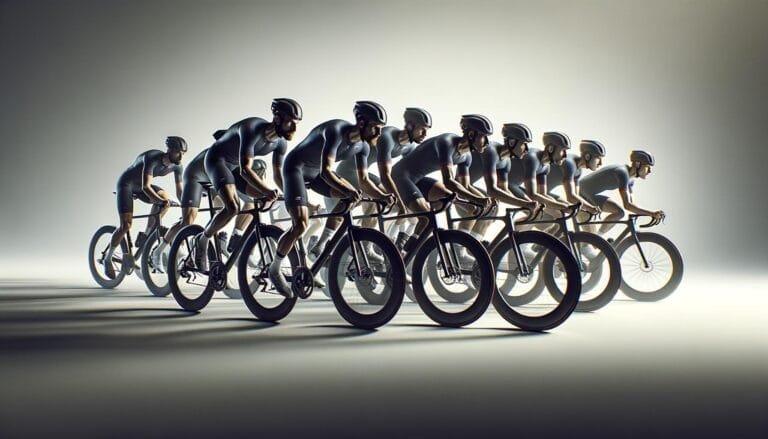 Ciclismo em grupo e camaradagem superando desafios juntos