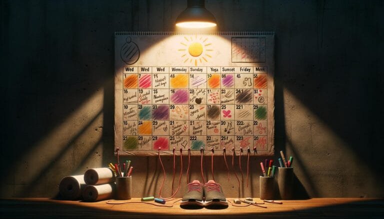 Escolha de dias e horários para atividade física e cronograma